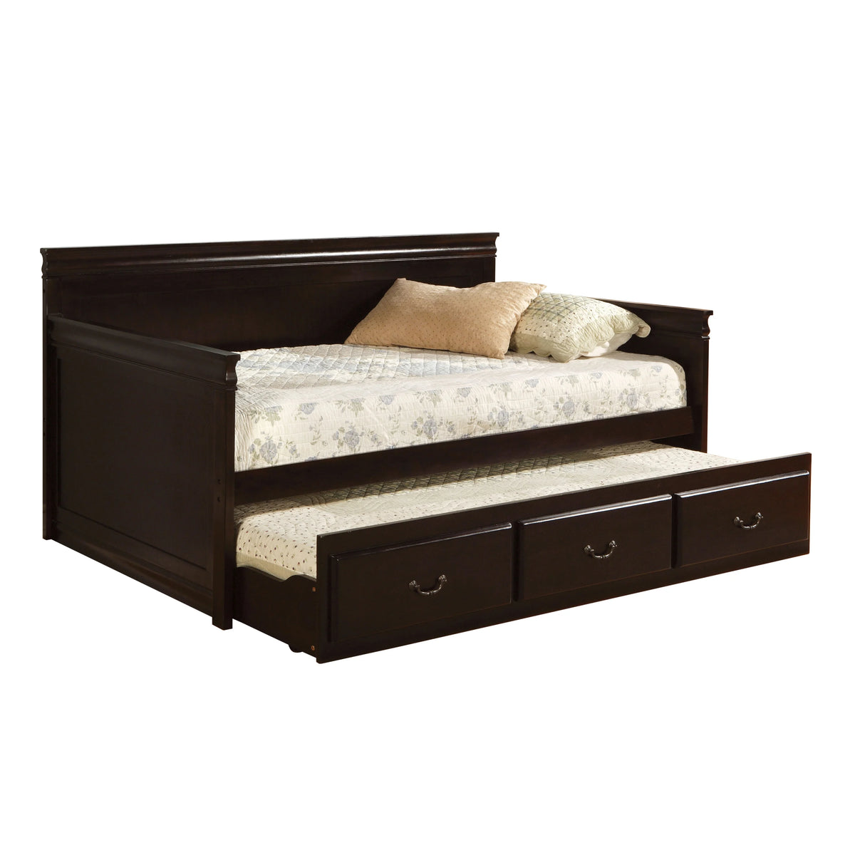 Espresso Wood Daybed with Trundle E902
