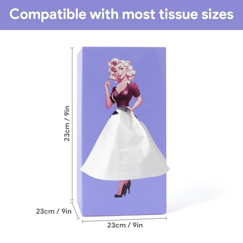 Purple Rectangular Tissue Box Cover V62847