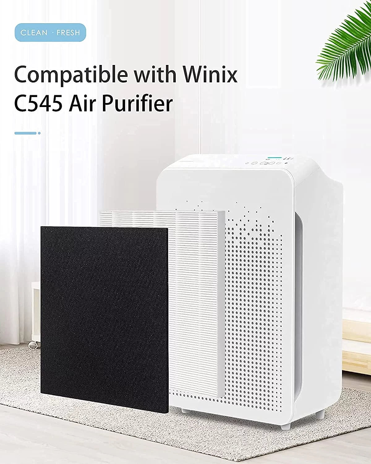 2 Pack HEPA Replacement Filter with 8 Activated Carbon Pre-filter V96281