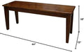 18" Walnut Solid Rubberwood Dining Bench J1773