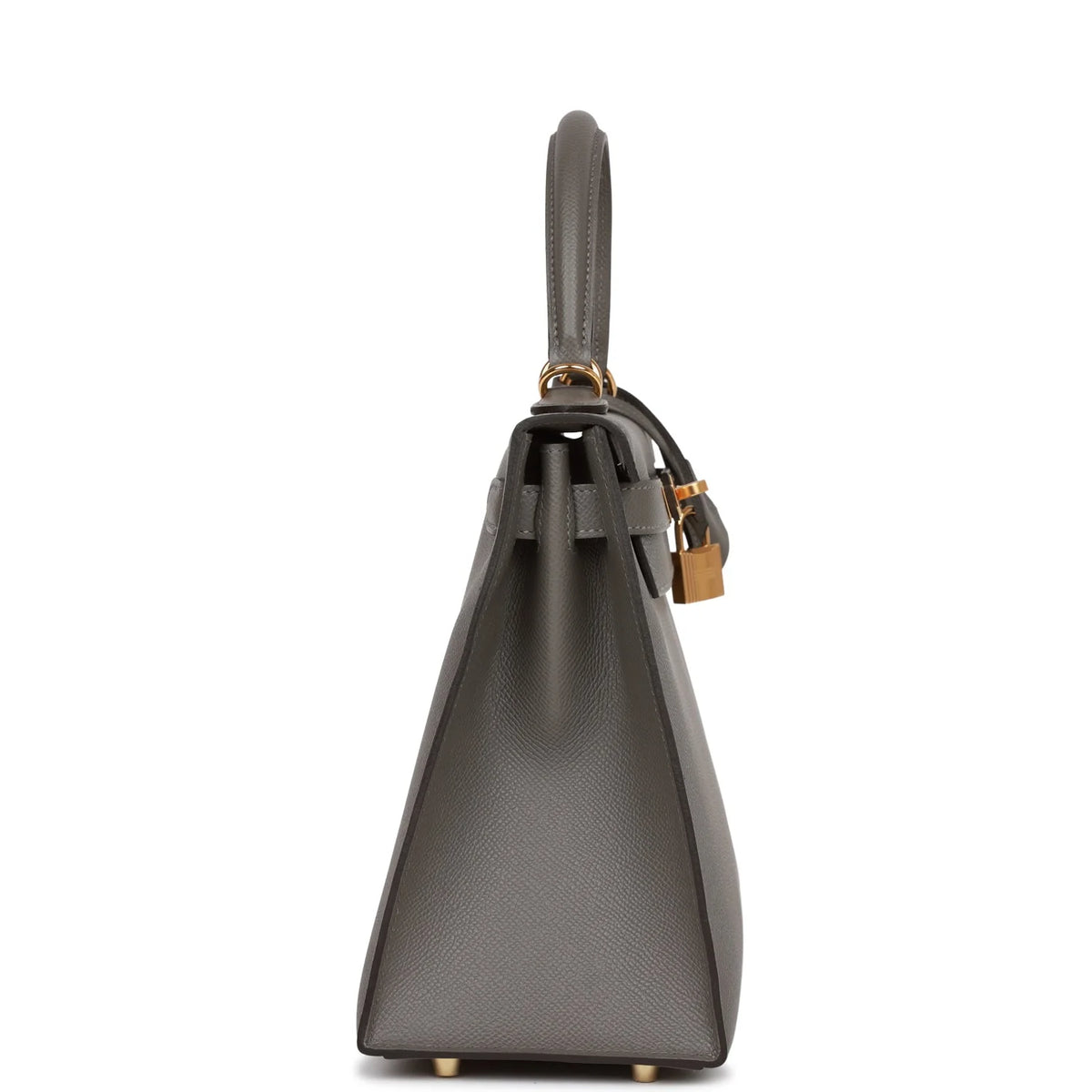 Kelly 28 Gris Meyer Epsom Handbag F9115