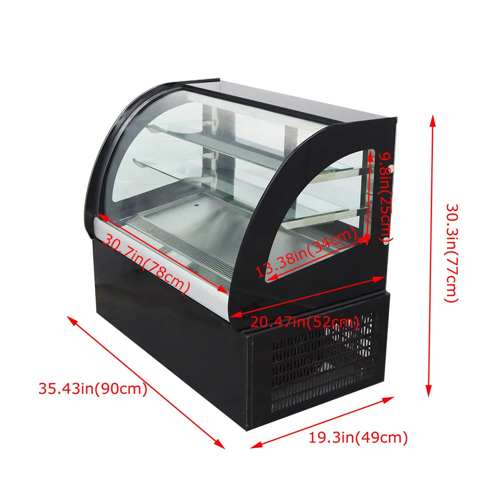 Countertop Refrigerated Bakery Display Case with White LED Light W860555