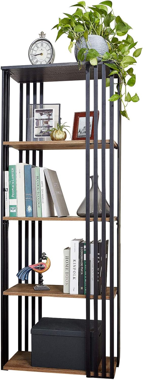 Black Metal 5 Tier Bookshelf D976099