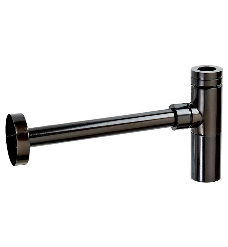 Satin Copper Round Trap with Wall Outlet N46531