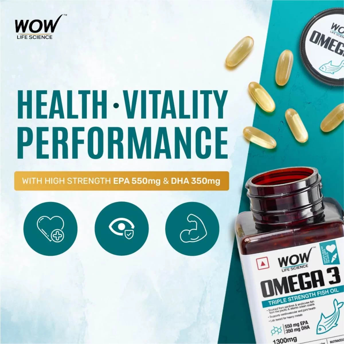 Omega 3 Fish Oil 1300mg 60 Capsules B133