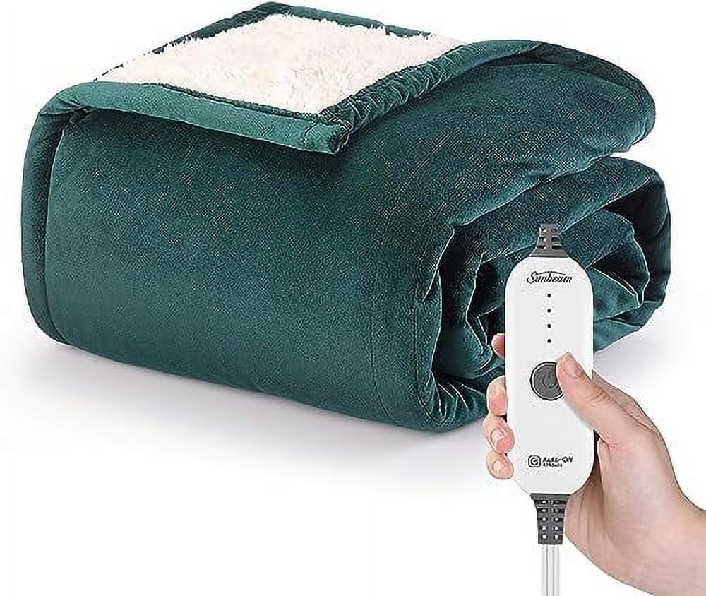 Mink Sherpa Heated Throw Blanket R807