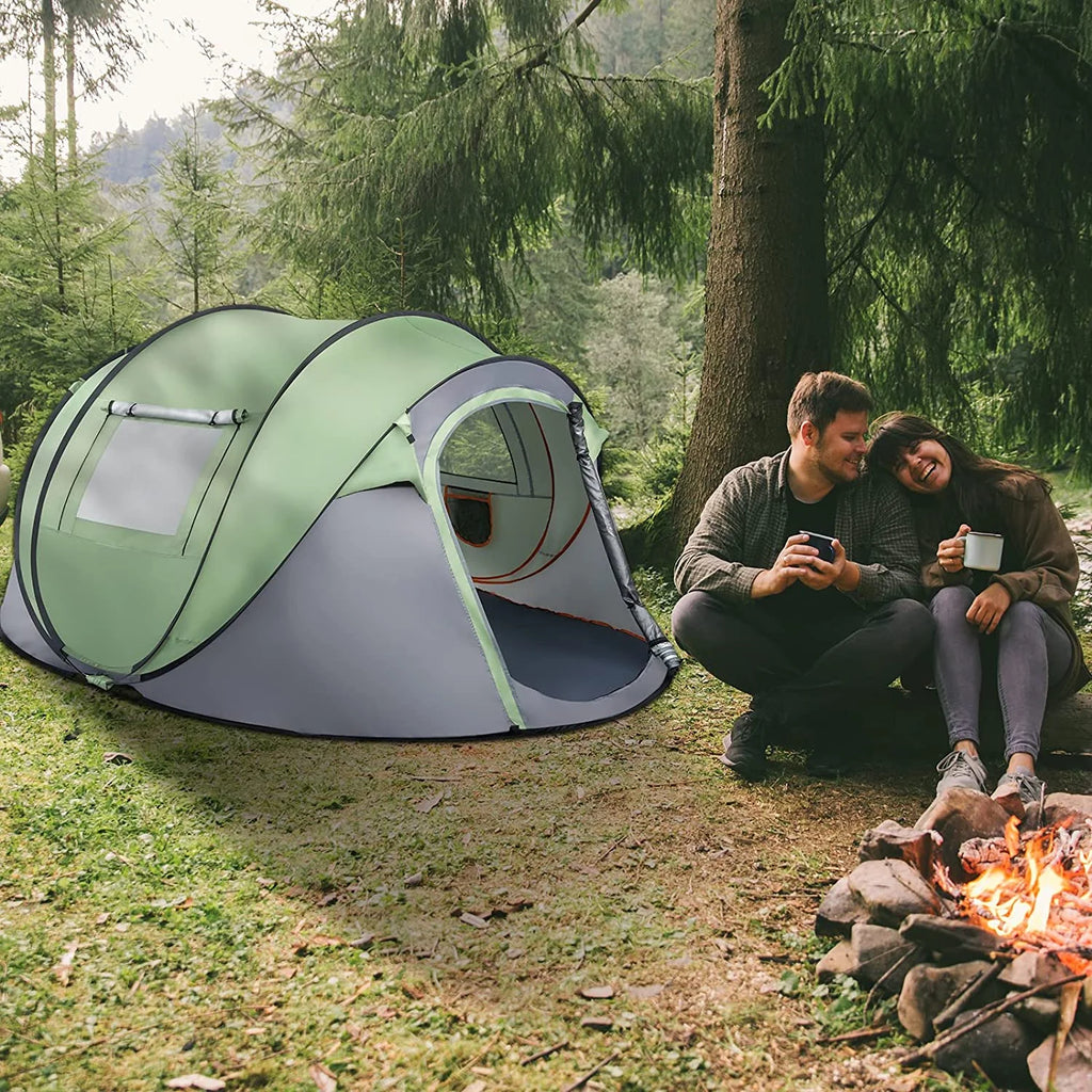 Pop Up Camping Tent, Waterproof Automatic Setup, 110inx79inx48in W61733