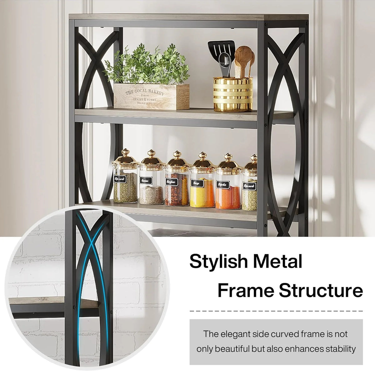 70.8" 6-Tier Metal & Wood Bookshelf I283