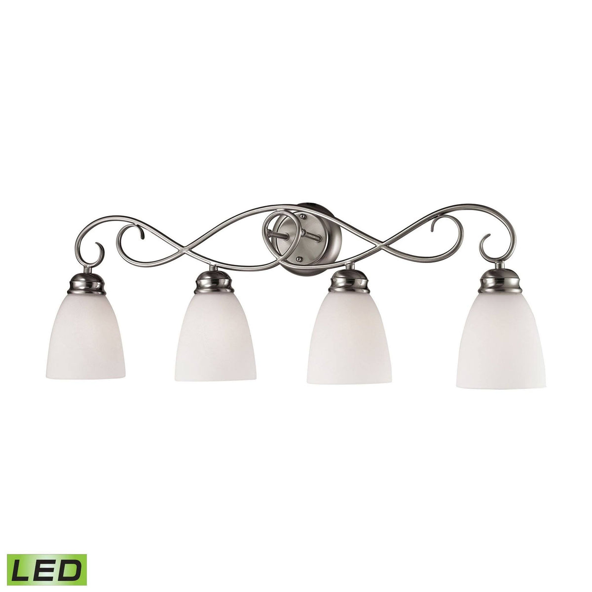 4-Light Brushed Nickel Bath Bar X836