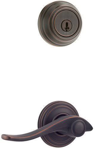 Right Hand Avalon Lever Interior Double Cylinder Handleset Trim Satin Nickel Finish W5353