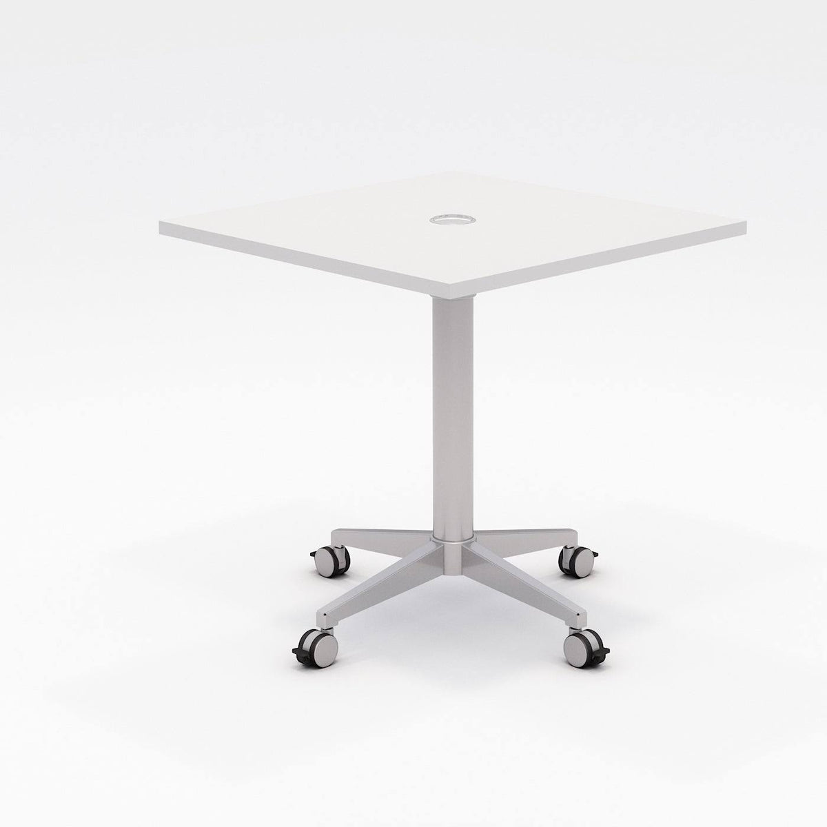 Square Pedestal Table with Casters Q916482