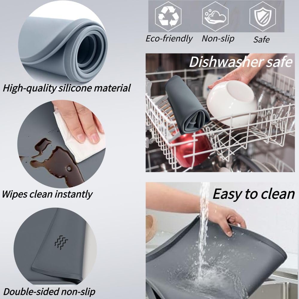 Gray 23.6''x 23.6'' Silicone Washer and Dryer Covers R921354