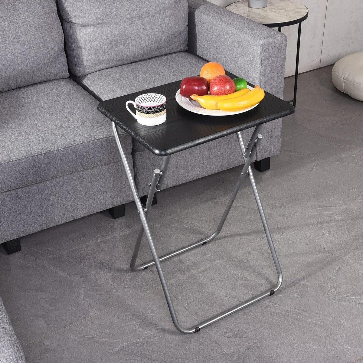 Set of 2 Folding Laptop Tables Black G6289