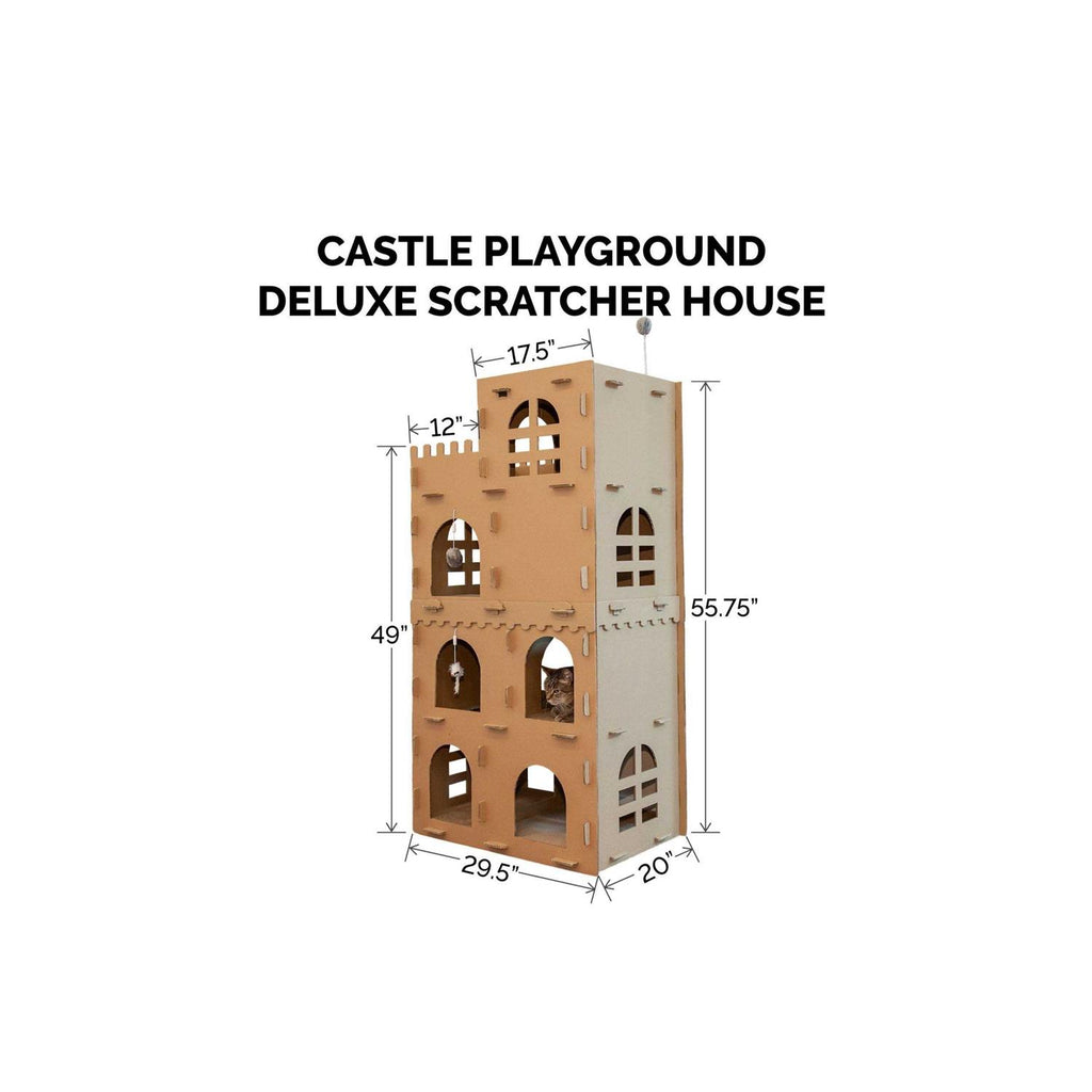 Corrugated Cat Scratcher House with Catnip E595644