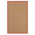 Machine Tufted Wool 5'x8' Rug in Cork Brown and Burnt Orange J79685