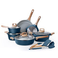 14 Pcs Nonstick Cast Aluminum Cookware Set with Utensils O18837