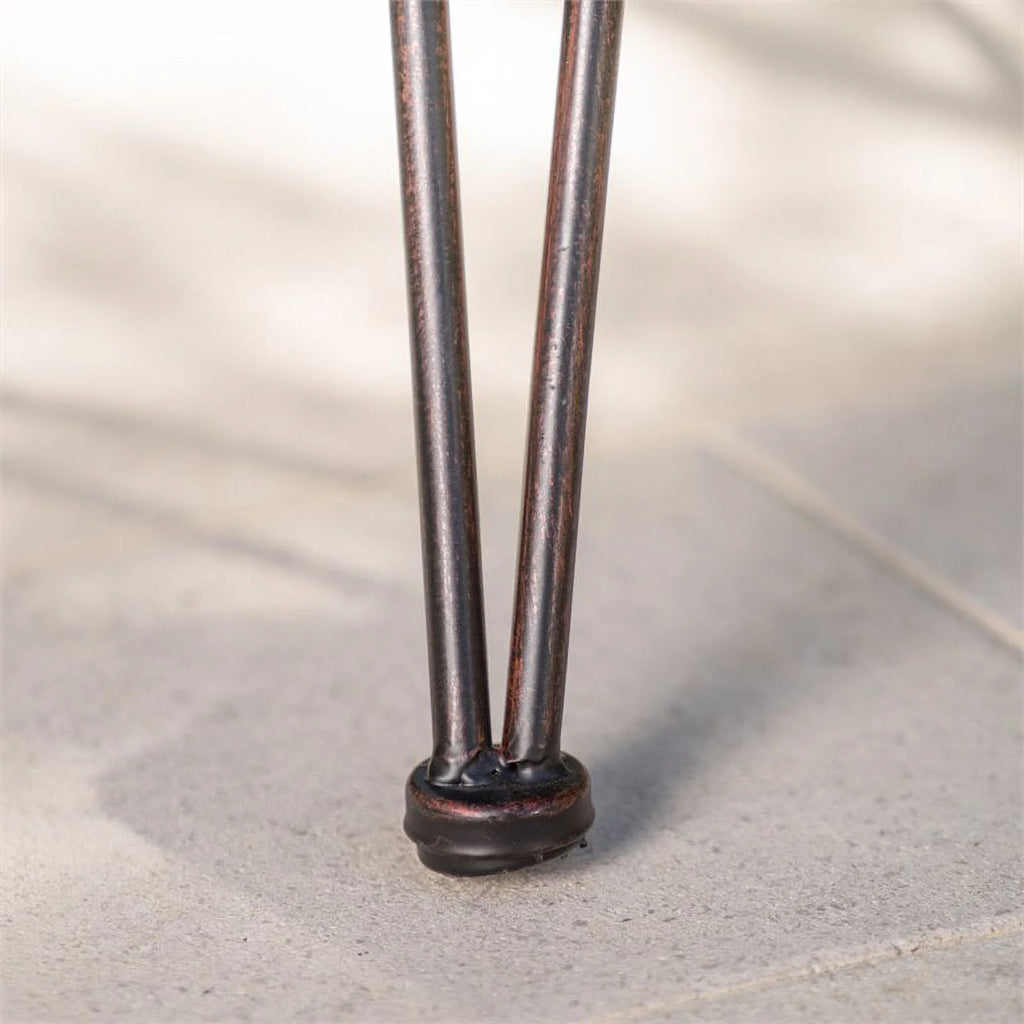 Wicker Barstool with Black Brush Copper Iron Frame Set of 2 E217