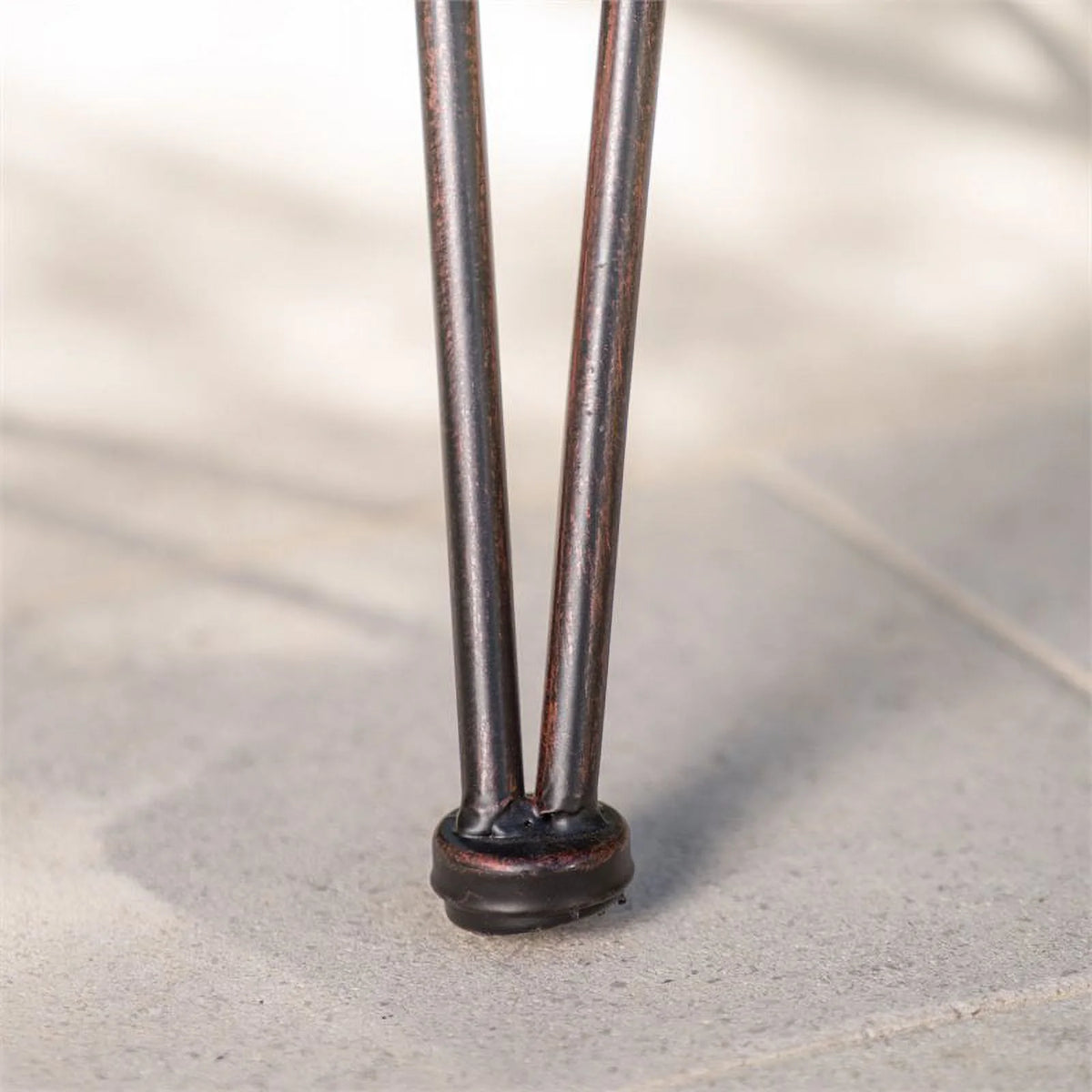 Wicker Barstool with Black Brush Copper Iron Frame Set of 2 E217