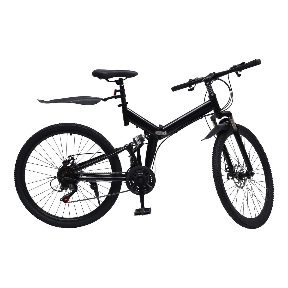 21 Speed Folding Mountain Bike Carbon Steel Adults Foldable Bicycle K618
