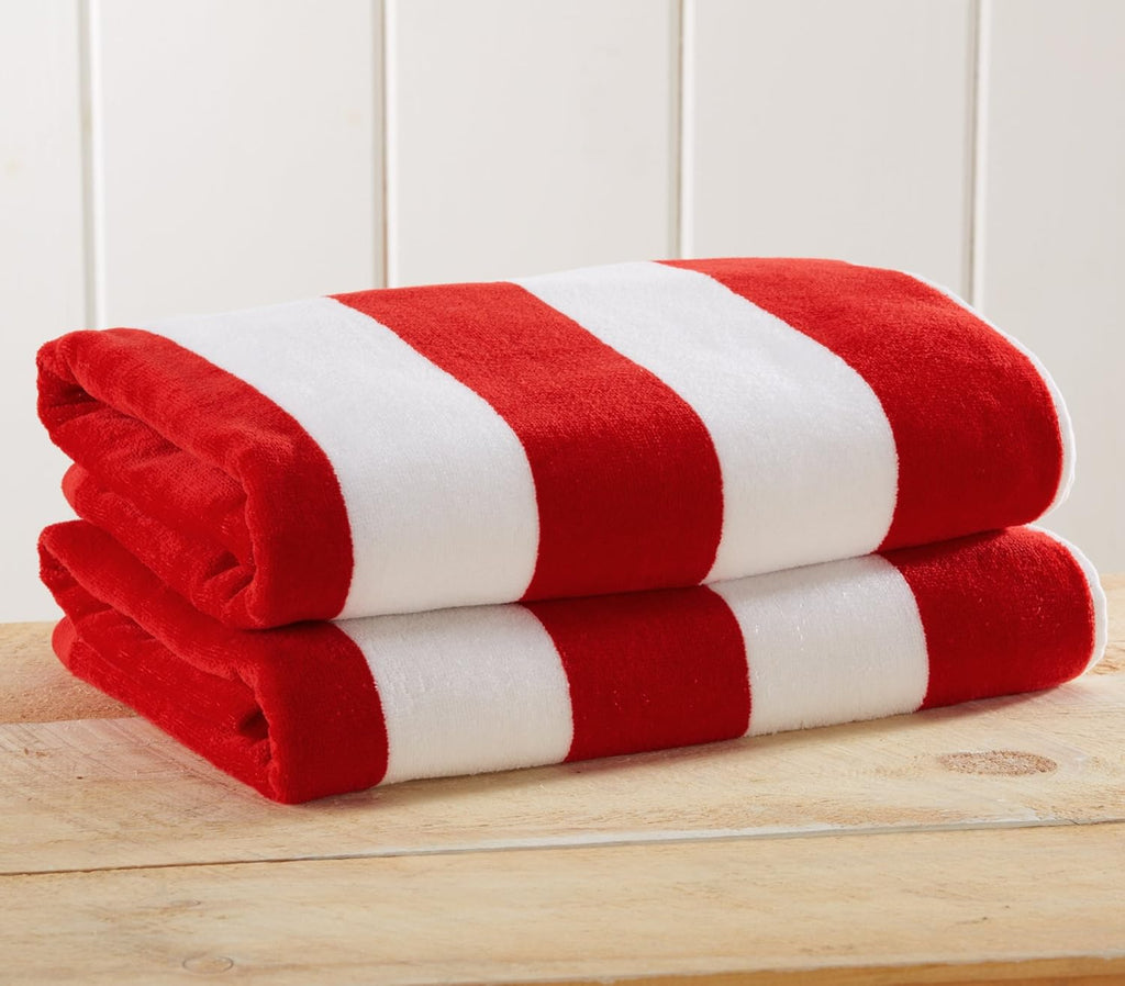 4 Pack Plush Velour 100% Cotton Beach Towels (Navy, 30 x 60) E877