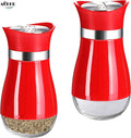 4 oz Glass Salt and Pepper Bottle Set with Stainless Steel Lid E787