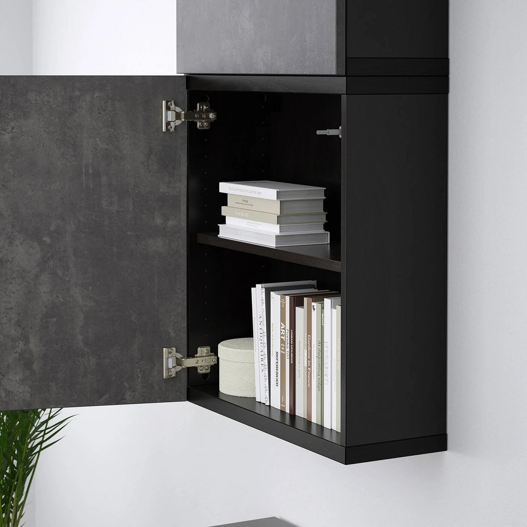 Black-Brown Wall Cabinet with 2 Doors K656625