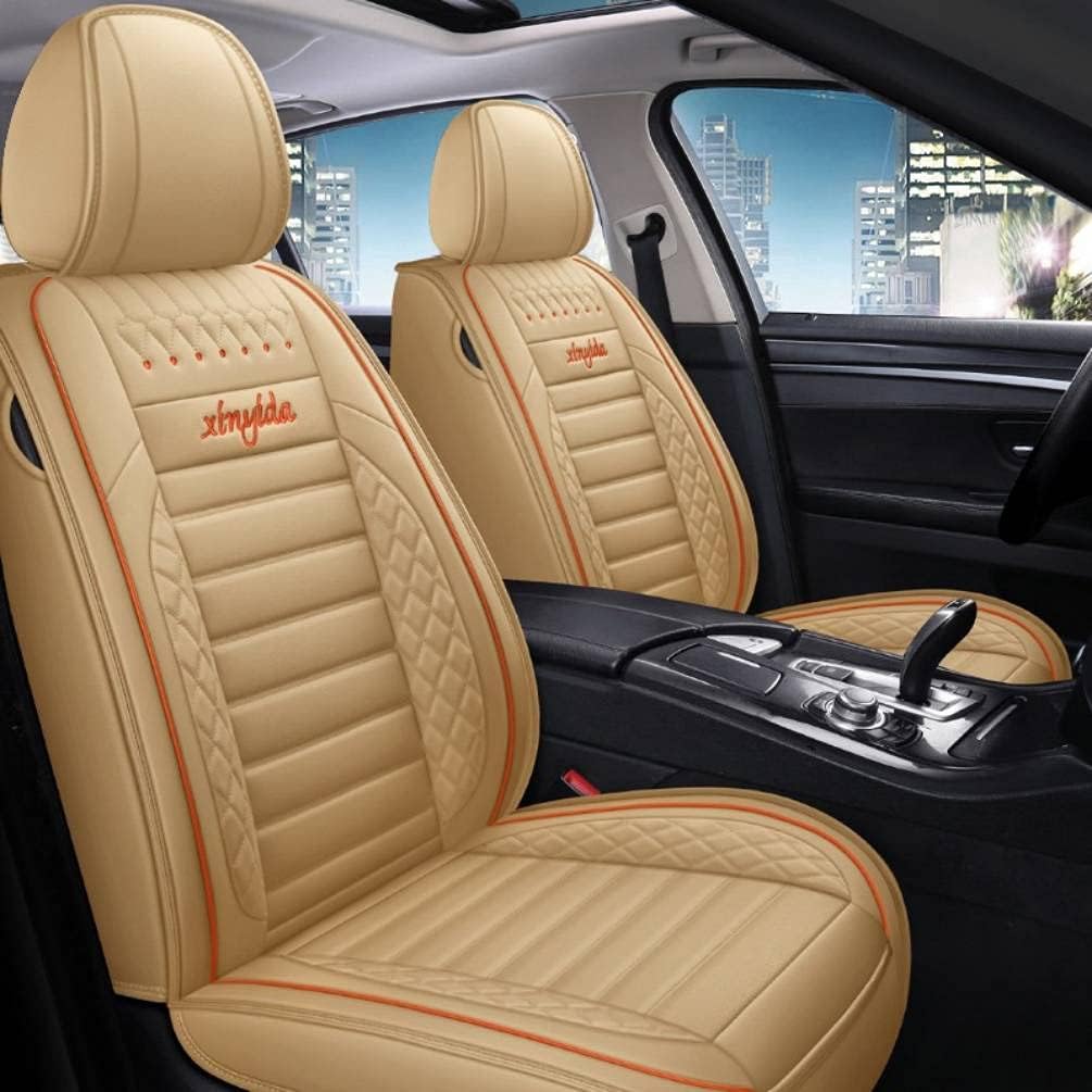 Black Pink PU Leather Car Seat Covers Full Set Q362789