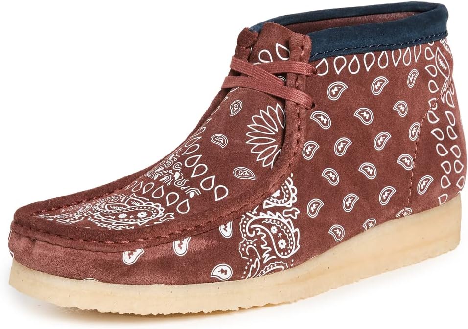 Brick Paisley Brown Print Wallabee Boots T918