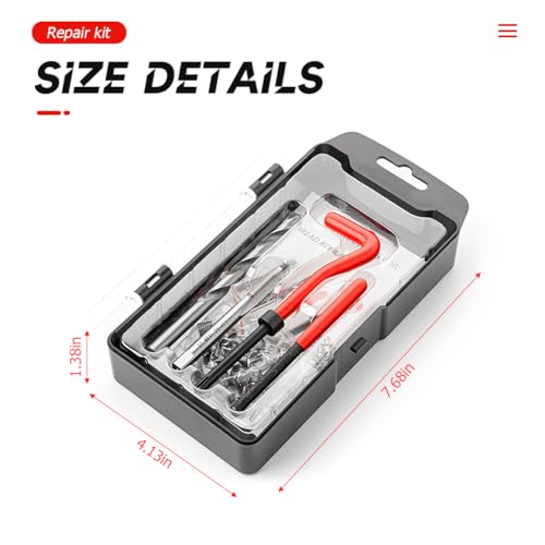 Thread Repair Kit with HSS Drill Bit and Thread Inserts M8 x 1.25 mm J51184