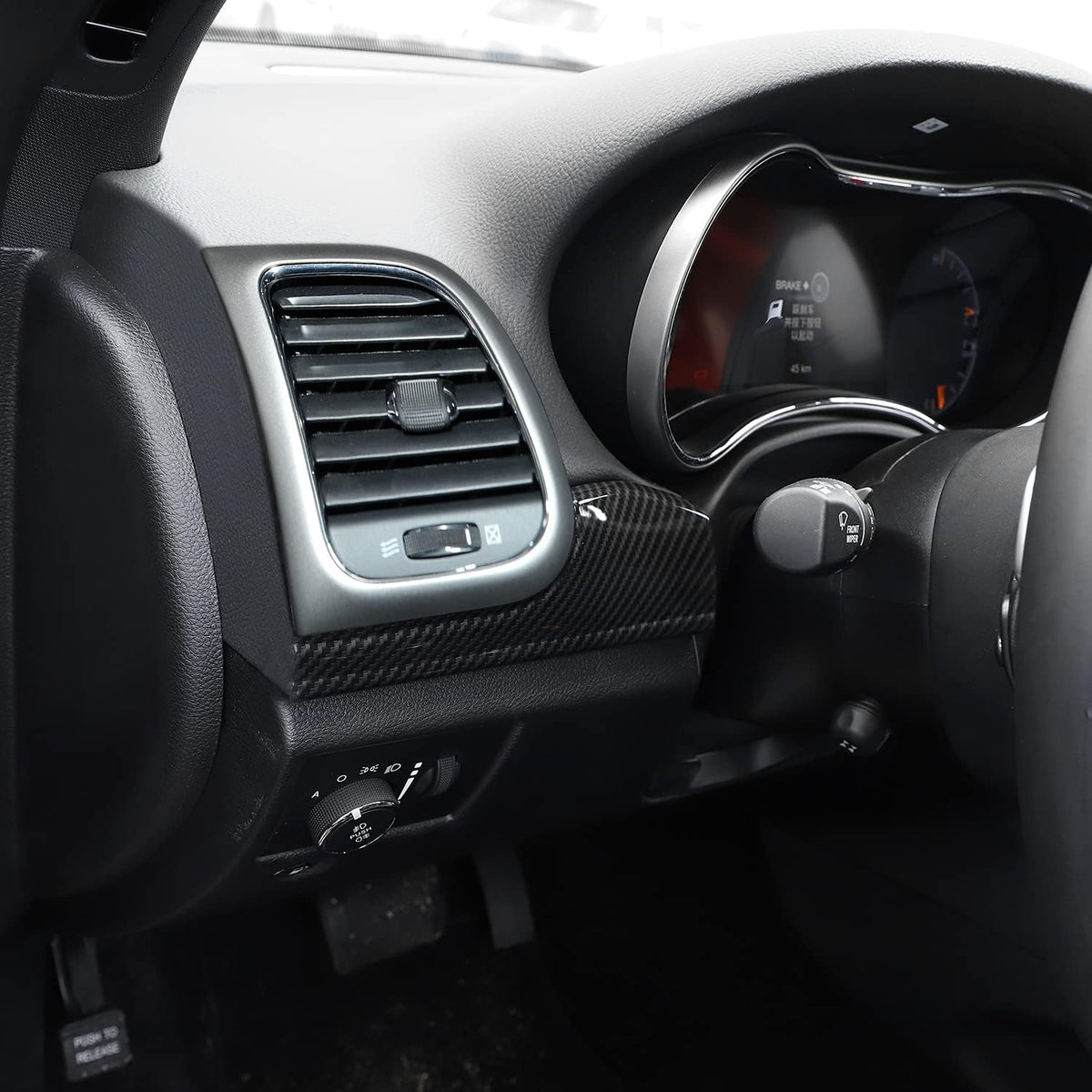 Dashboard Panel Trim & Door Handle Cover Kits Carbon Fiber Texture N705