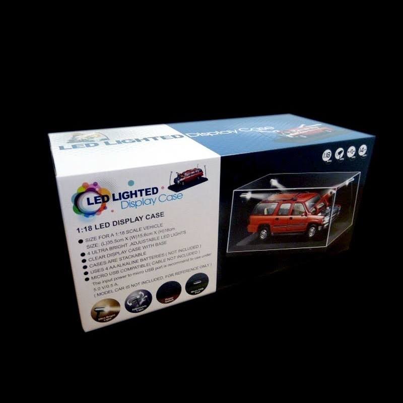 Display Case 1/18th LED Black G4876