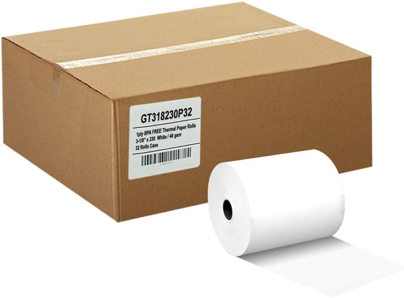 Thermal Paper Receipt Rolls 3 1/8 x 230 ft BPA Free 32 Rolls V761