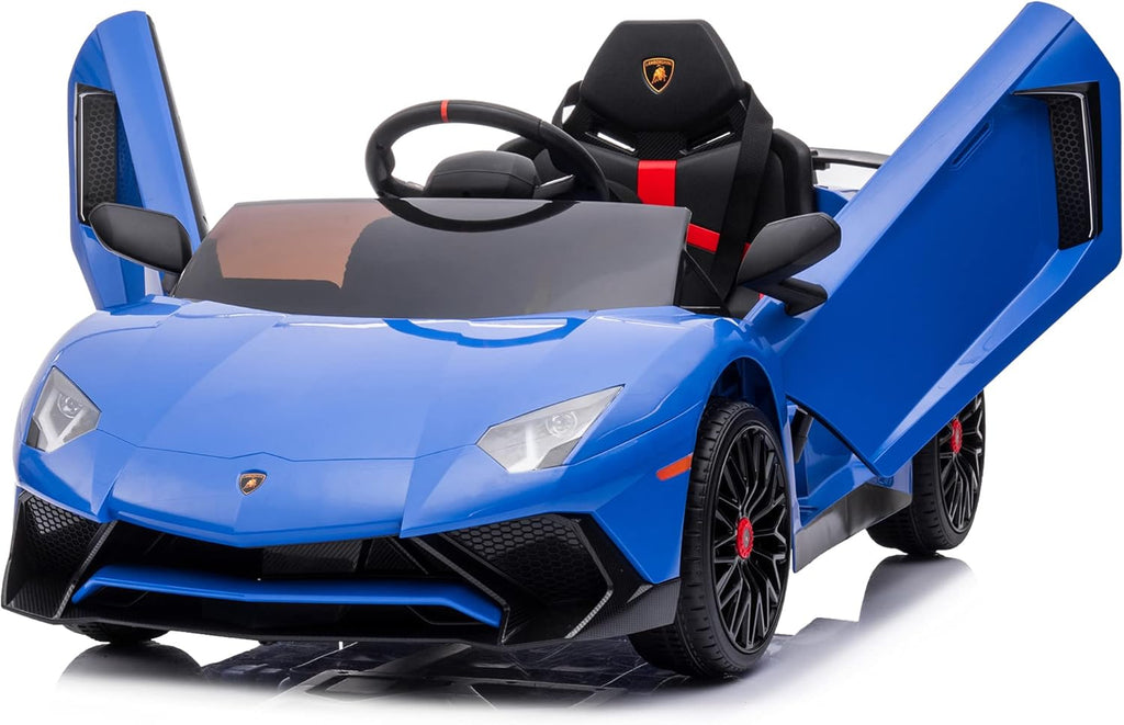 12V Licensed Lamborghini Aventador Battery Powered Sports Car Toy - Black U84267