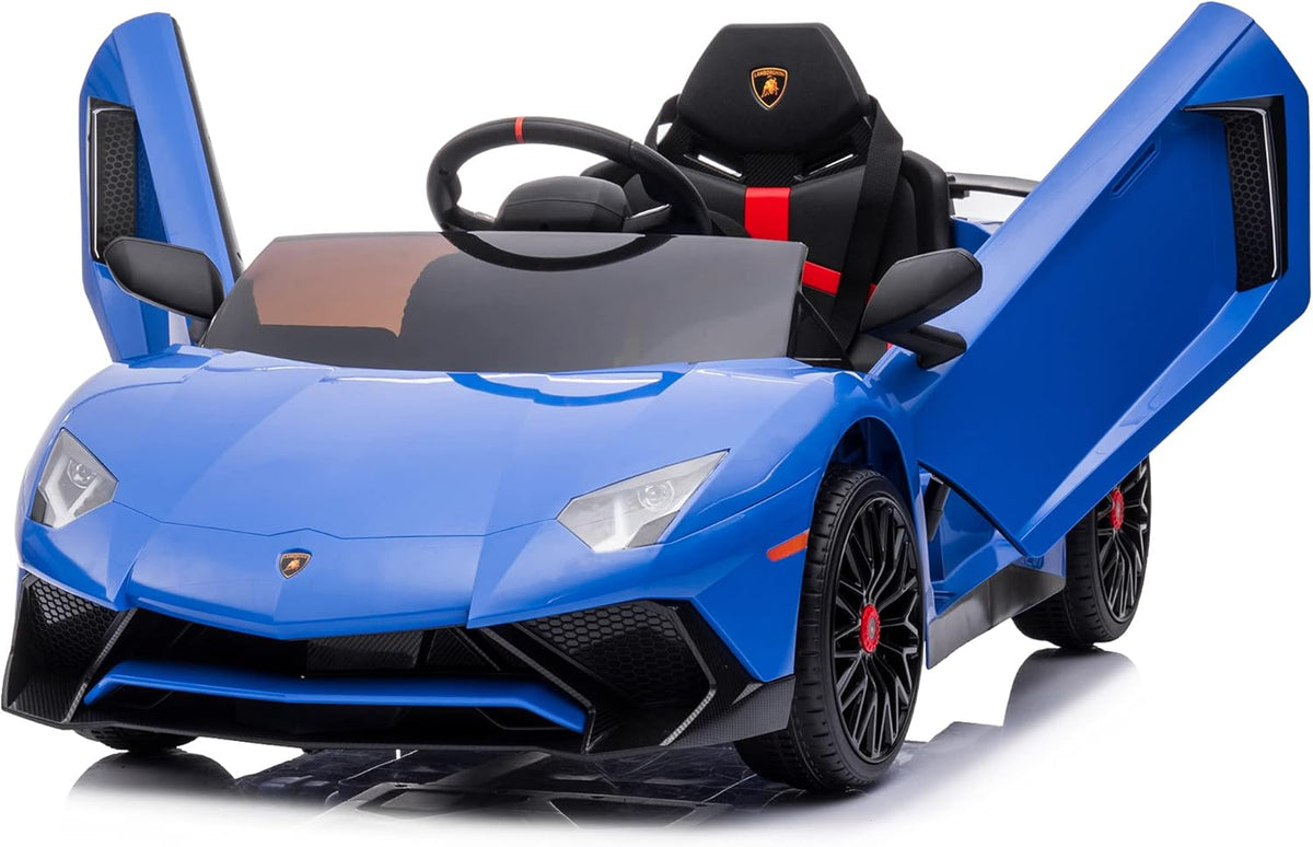 12V Licensed Lamborghini Aventador Battery Powered Sports Car Toy - Black U84267
