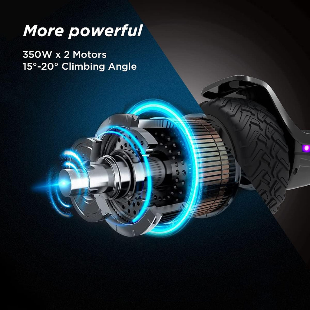 All Terrain 8.5In Self Balancing Hoverboard with Bluetooth Speakers and LED Lights H808791