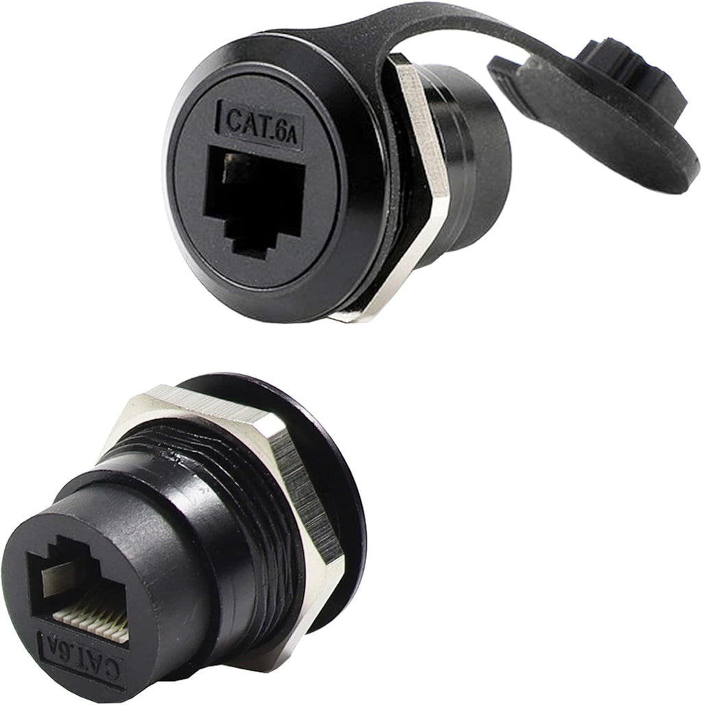 2 Pack RJ45 Panel Mount Coupler, CAT6 Female to Female Bulkhead Adapter M2994