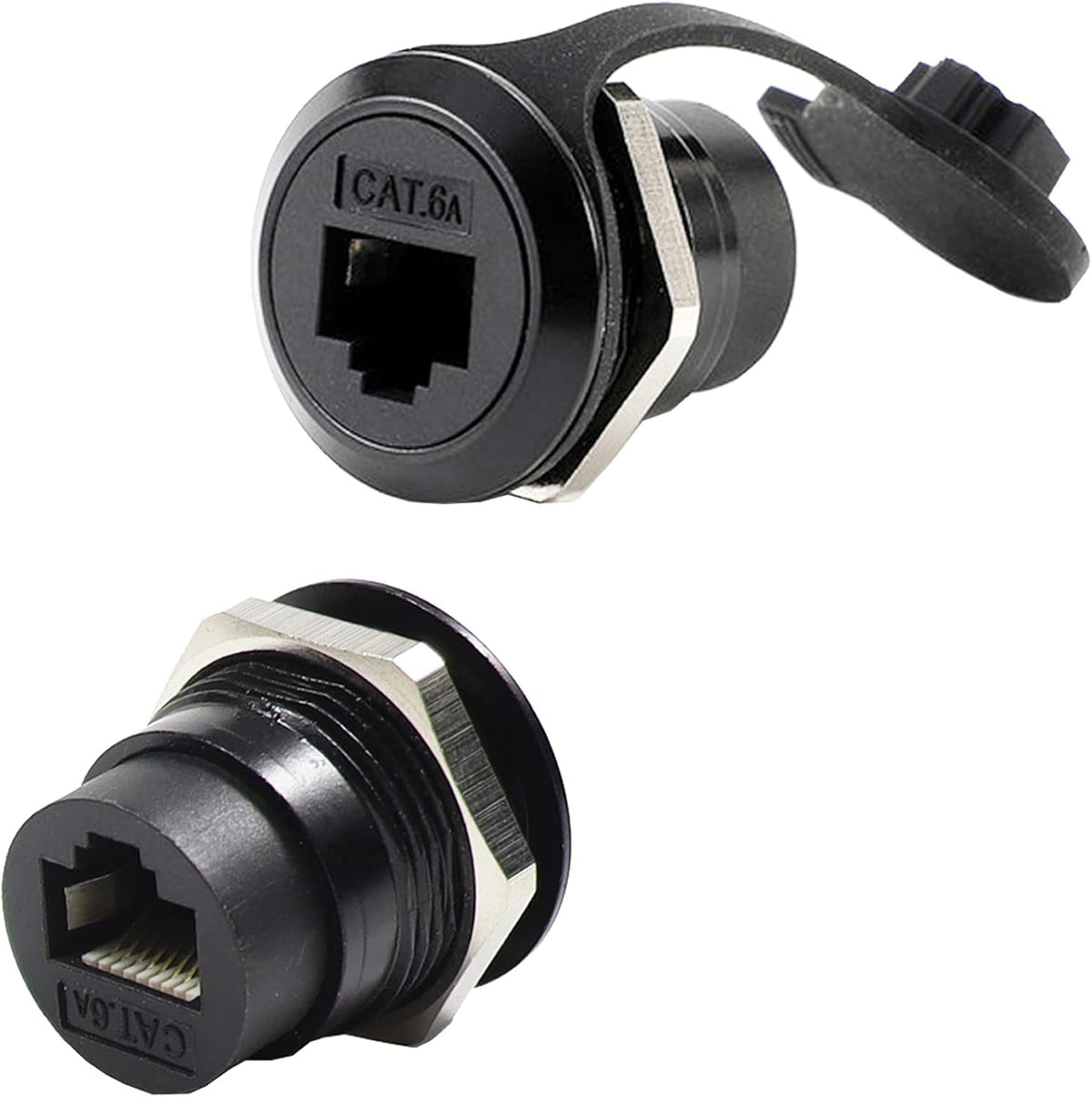 2 Pack RJ45 Panel Mount Coupler, CAT6 Female to Female Bulkhead Adapter M2994