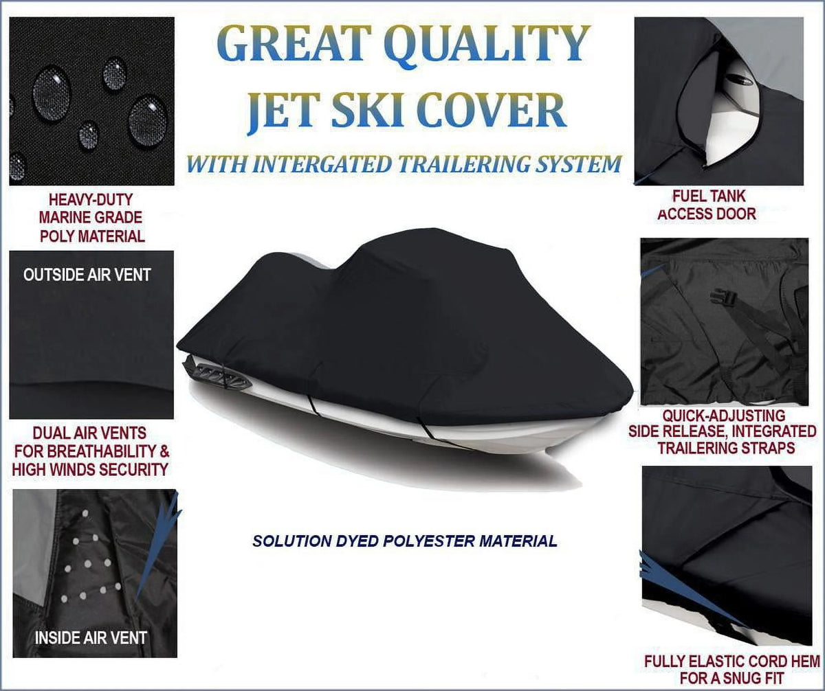 Black 600 Denier JetSki Cover G567