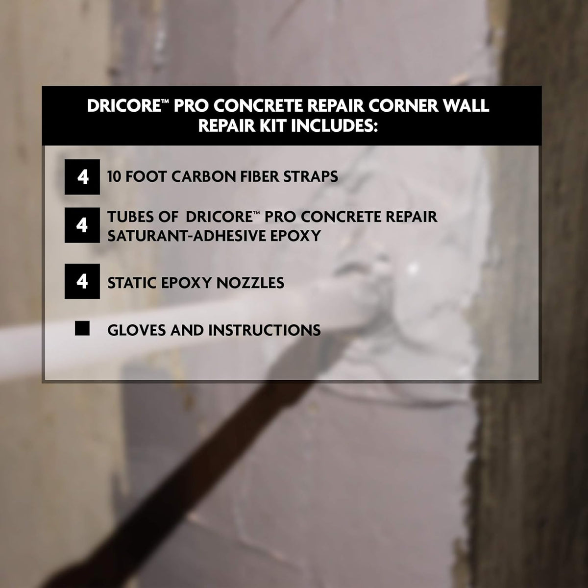 Concrete Repair Corner Wall Kit 10' X517