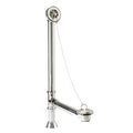 Satin Brass Clawfoot Bath Waste and Overflow with Brass Plug and Chain R670