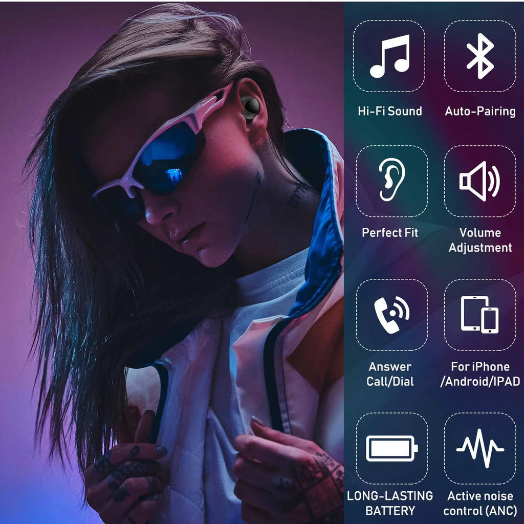 Black True Wireless Earbuds with Active Noise Cancelling H401695
