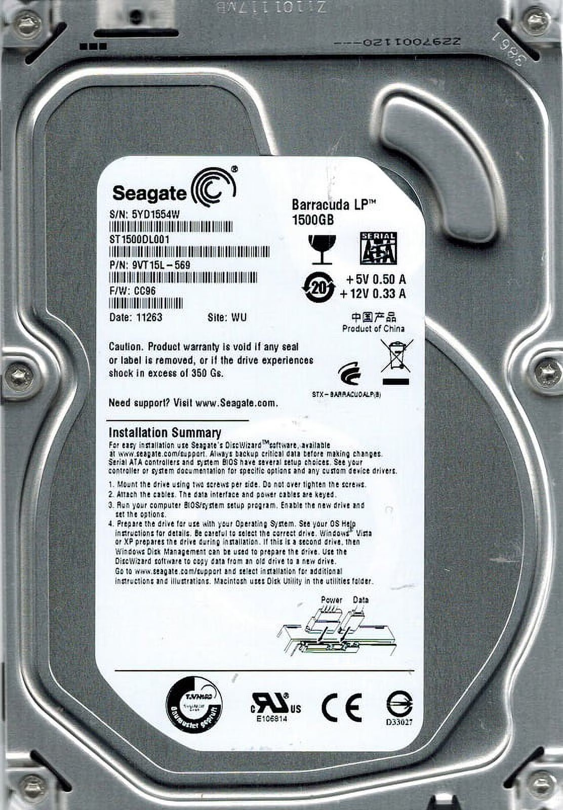 1.5TB Hard Drive X649