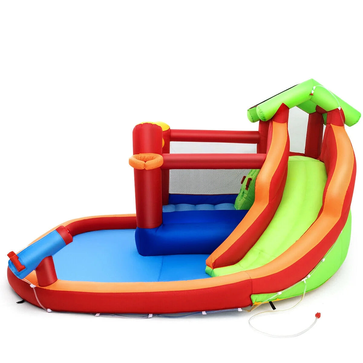 Inflatable Slide Bounce House with Splash Pool G82993