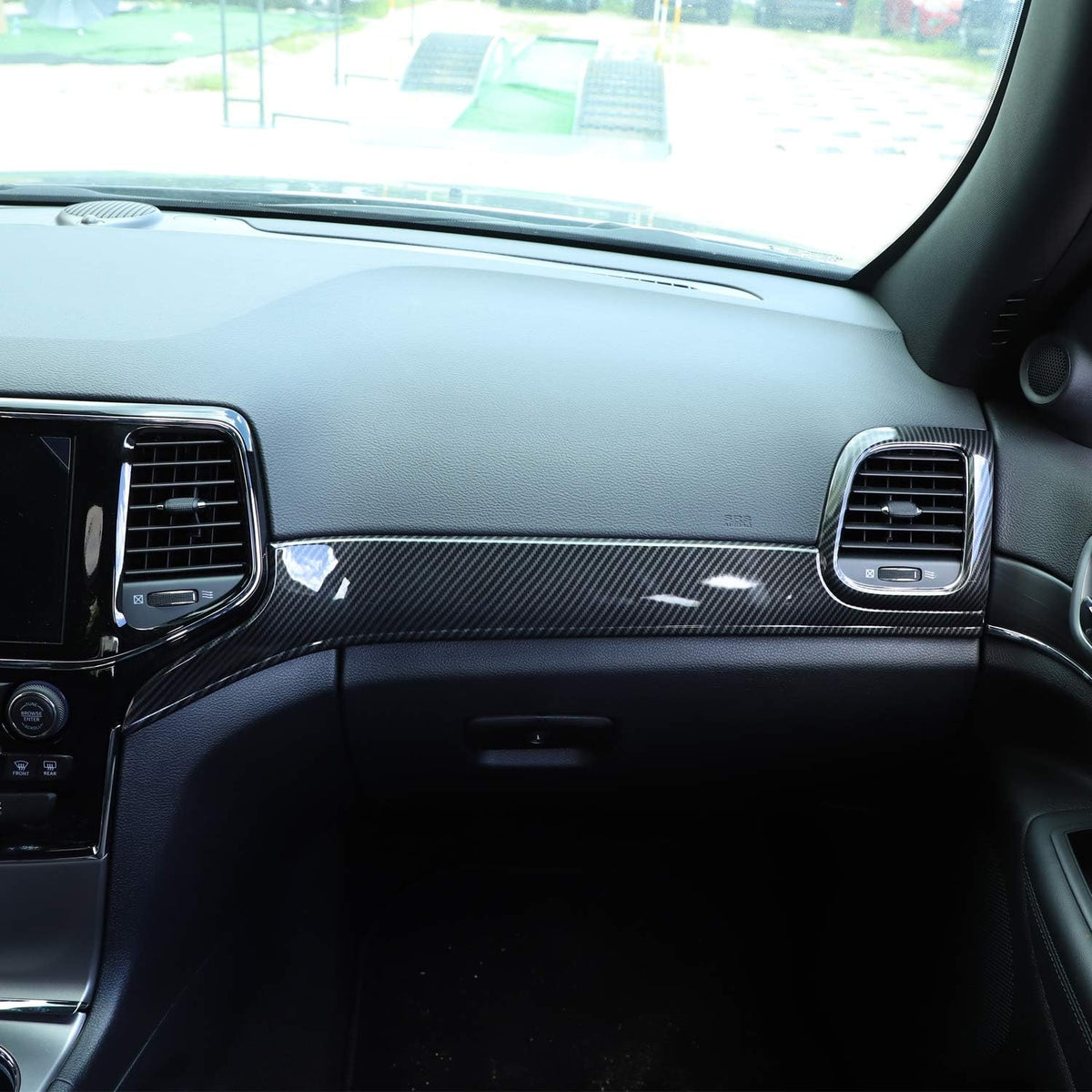 Dashboard Panel Trim & Door Handle Cover Kits Carbon Fiber Texture N705
