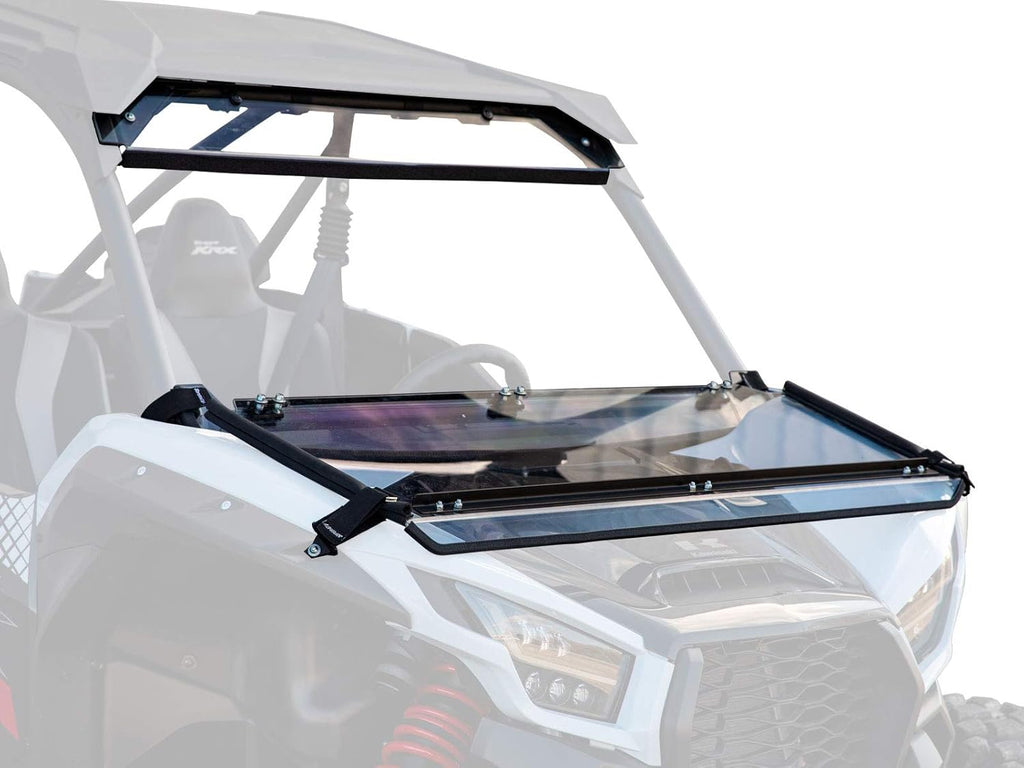 Scratch Resistant Flip Down Windshield, 1/4" Polycarbonate, Hard Coated U2124