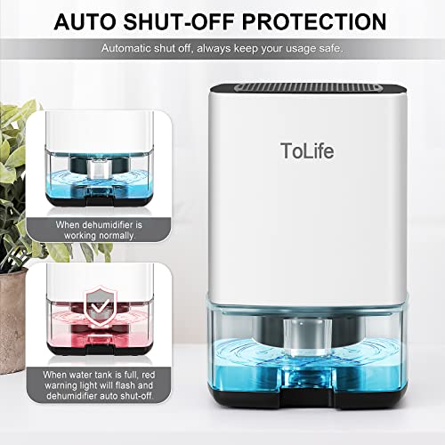 White 30 OZ Portable Small Dehumidifier with Auto-Off O805