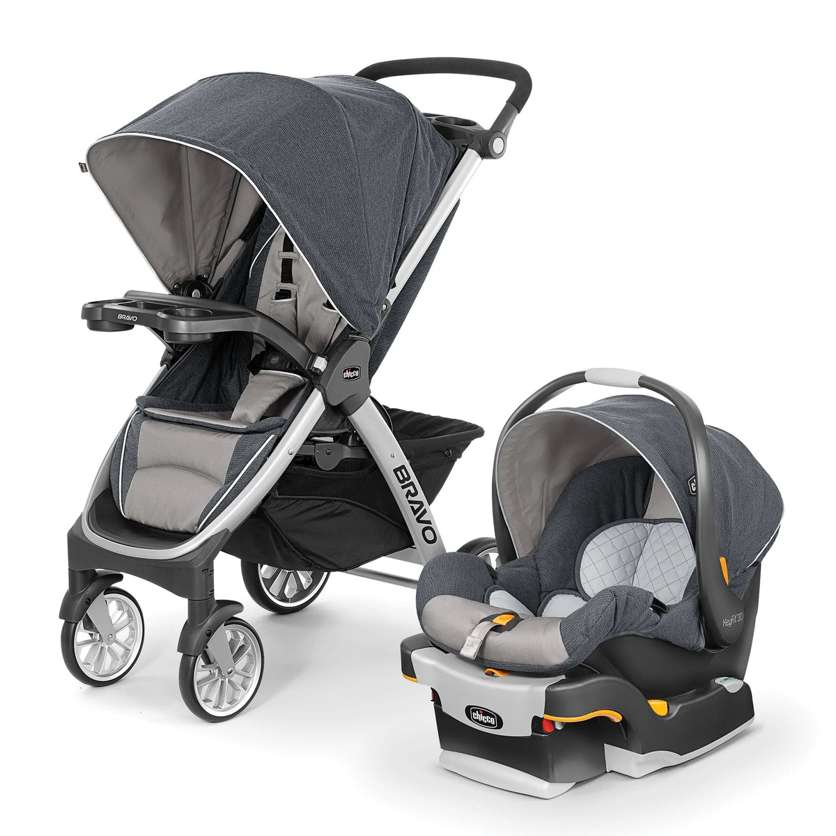 Black Stroller with Infant Car Seat V1757