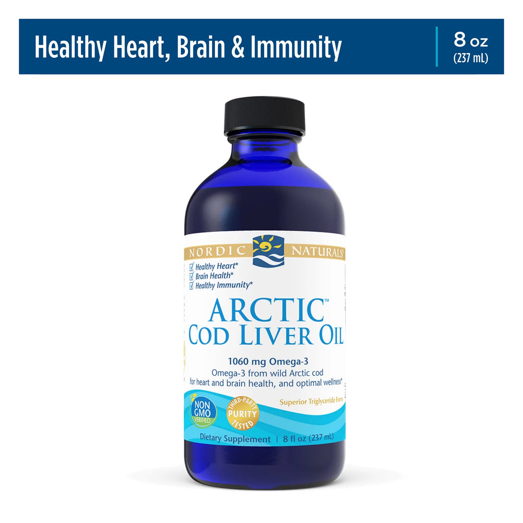 Arctic Cod Liver Oil Liquid, 1060 Mg, Unflavored, 8 Oz W134308