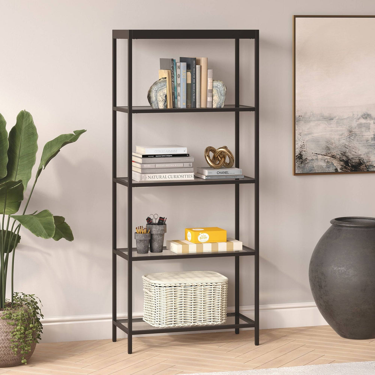 Blackened Bronze Bookcase W9495