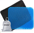 Gel Kayak Seat Cushion with Washable Non-Slip Cover, Waterproof Double Thicken Layer, Breathable Honeycomb Design, 14.9inch*12.9inch*1.1inch B2506